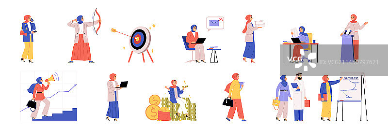 穆斯林女商人套装图片素材