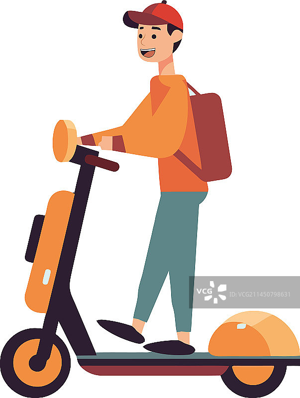 男孩骑摩托车图片素材