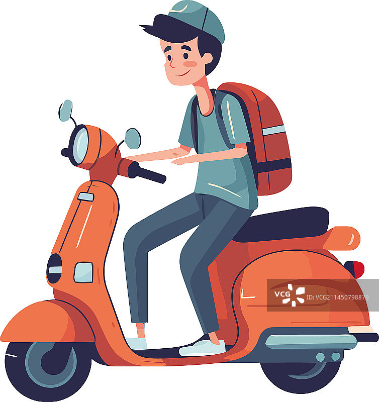男子骑摩托车设计图片素材