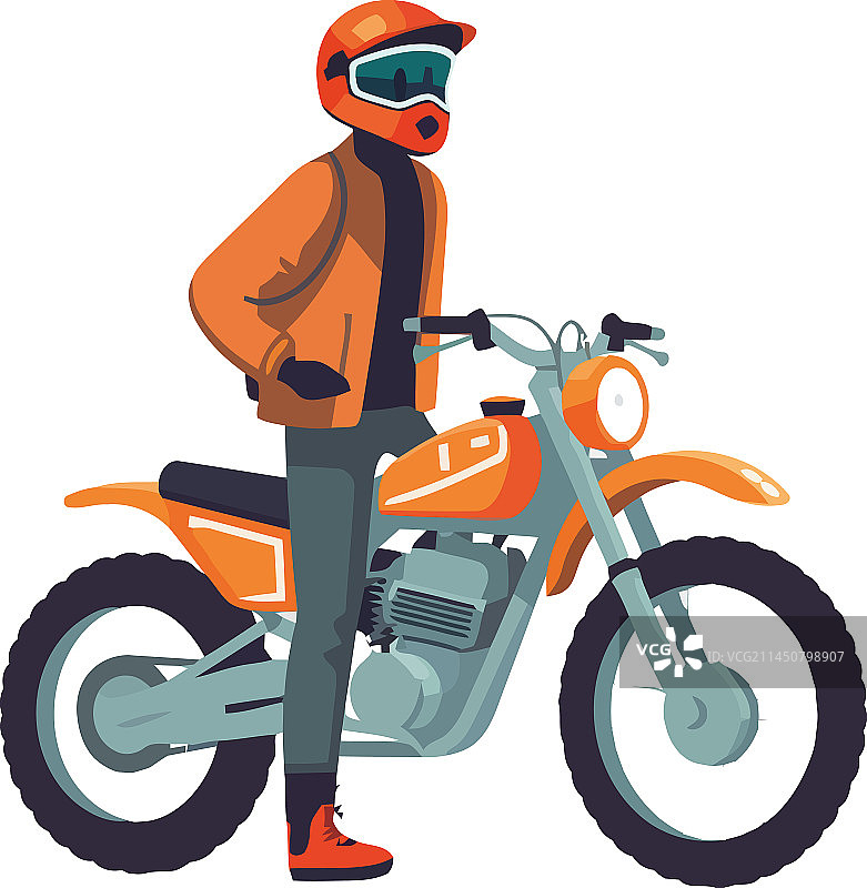 飞驰的骑行者奔向冒险与自由图片素材