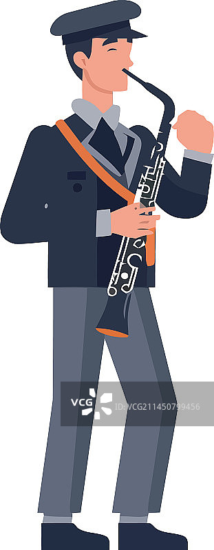 一人吹笛图片素材