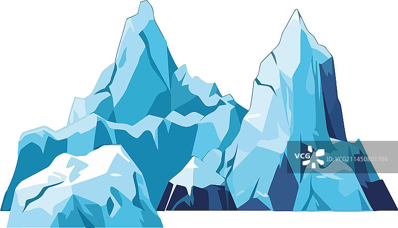 冰封山峰图片素材