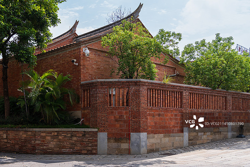 泉州晋江五店市--红墙红瓦闽南特色民居图片素材