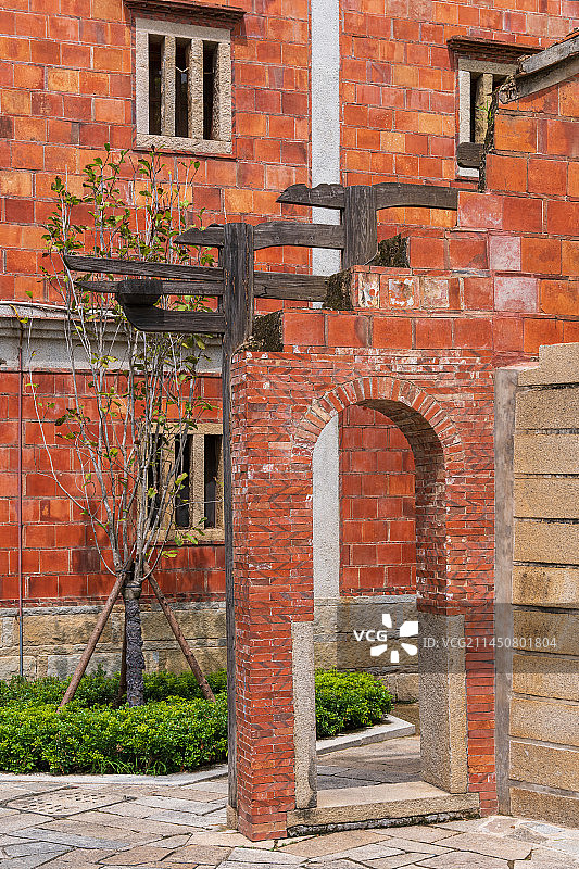 泉州晋江五店市--红墙红瓦闽南特色民居图片素材