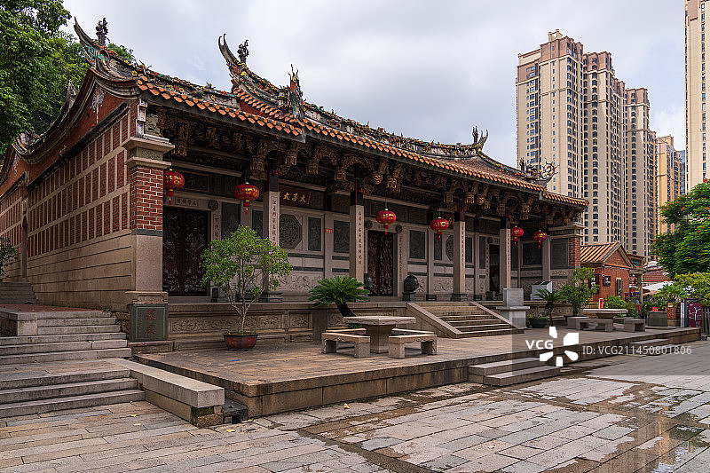 泉州晋江五店市--红墙红瓦闽南特色民居图片素材