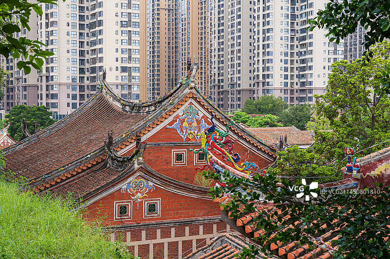 泉州晋江五店市--红墙红瓦闽南特色民居图片素材