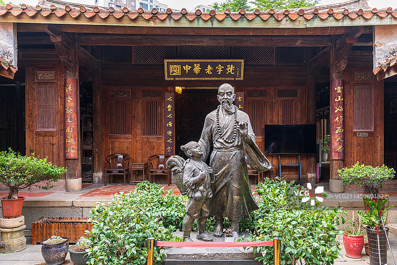 泉州晋江五店市--红墙红瓦闽南特色民居图片素材