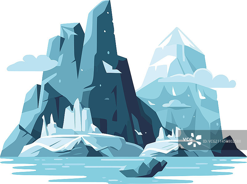 冰冻的北极景观设计图片素材