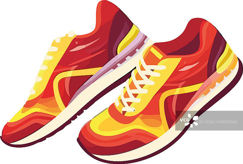 红色运动鞋图片素材