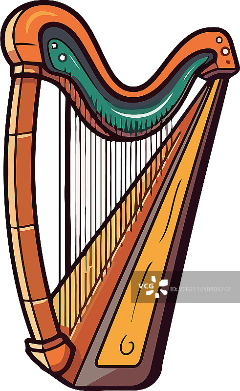 古典竖琴设计图片素材