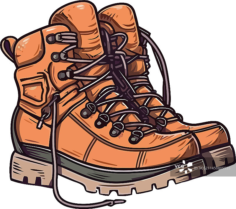 男士皮革徒步靴图片素材