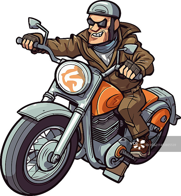 骑摩托车的骑行者图片素材