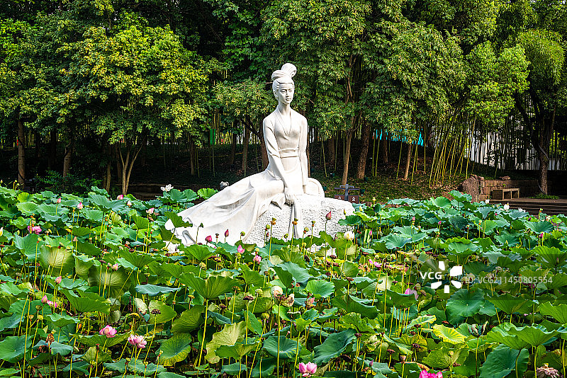 西施故里西施塑像图片素材