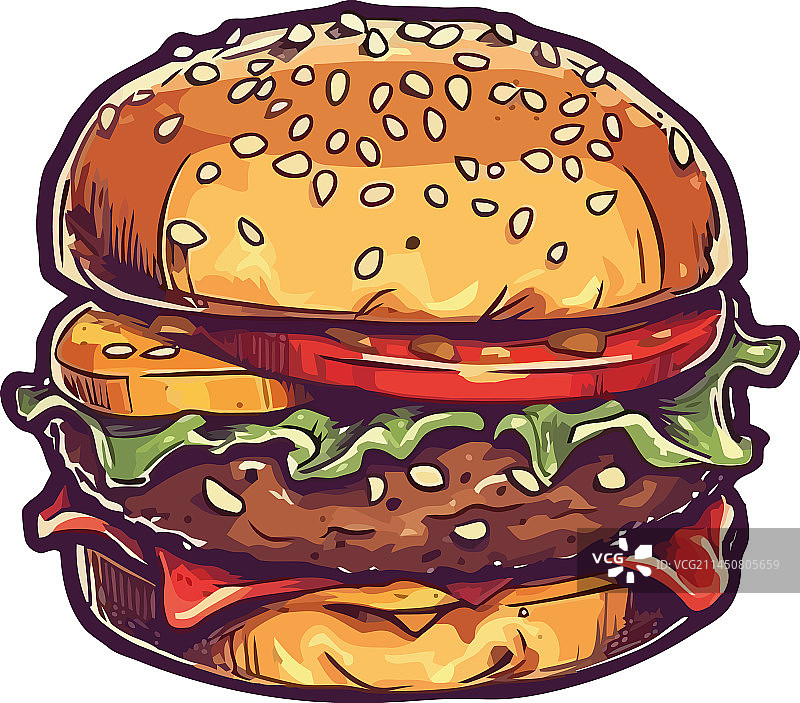 精致芝士汉堡设计图片素材
