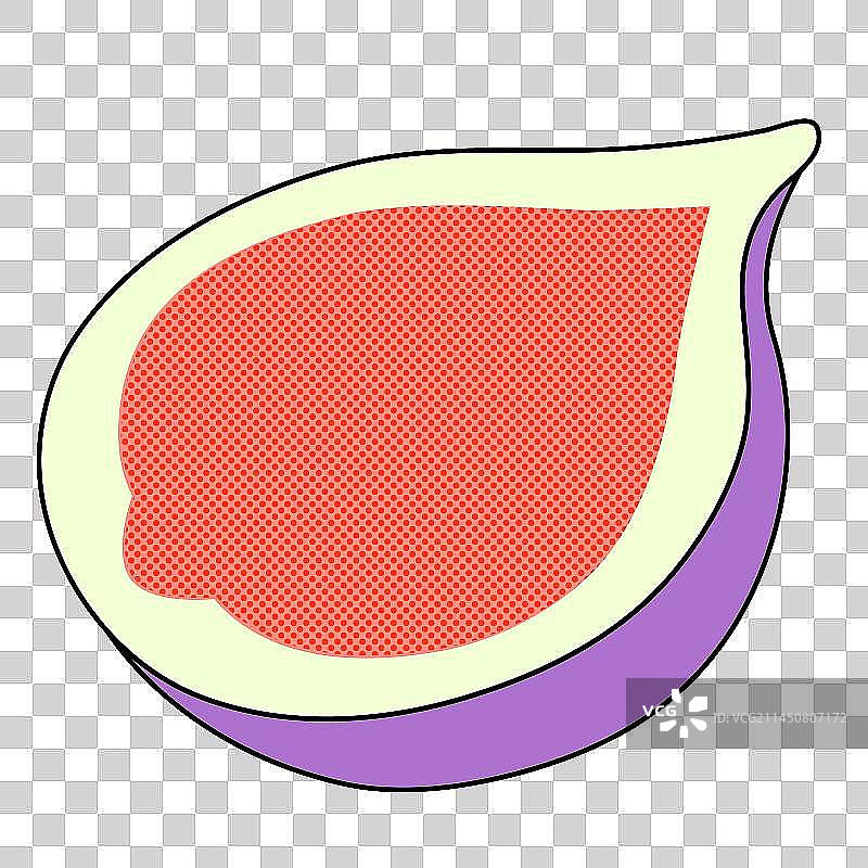 矢量无花果切片元素图片素材