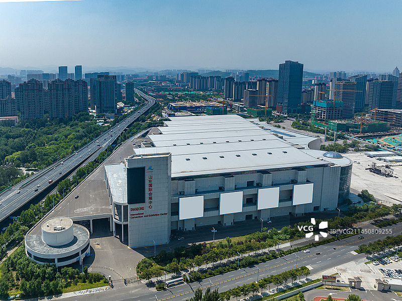 中国山东国际会展中心航拍图片素材