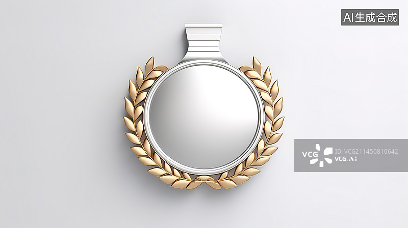 【AI数字艺术】３D金牌徽章图片素材