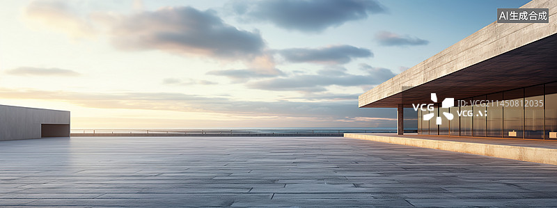 【AI数字艺术】概念建筑汽车商业背景图片素材