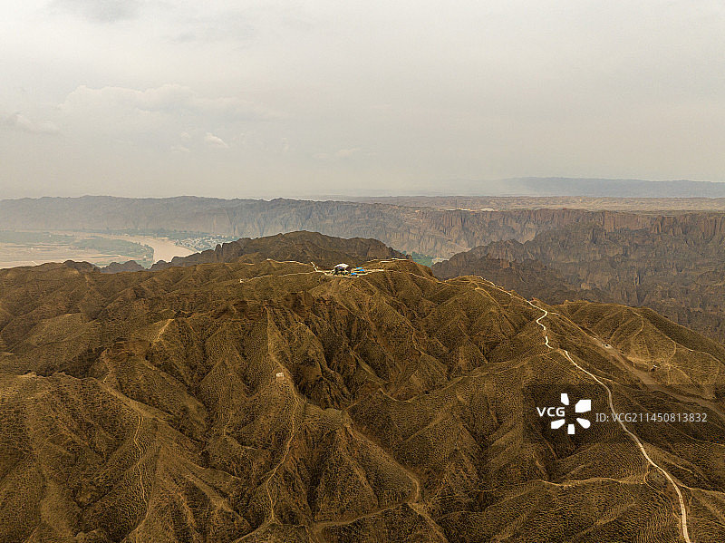 航拍白银景泰县黄河石林景区图片素材