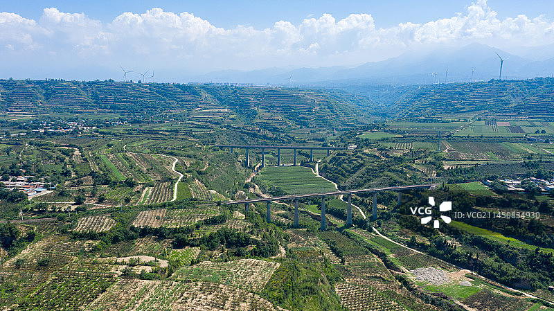 陕西渭南潼关县航拍图片素材