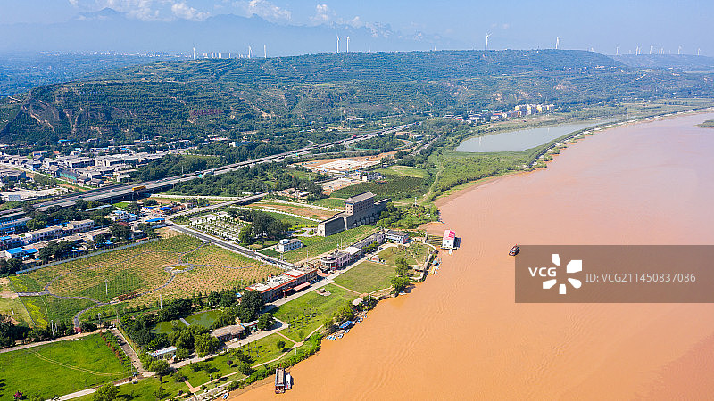 陕西渭南潼关航拍图片素材