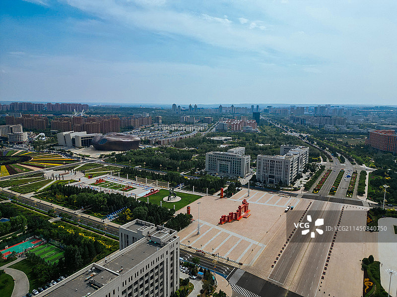 鄂尔多斯 成吉思汗广场 双驹广场 博物馆 大剧院 象棋广场 CBD图片素材