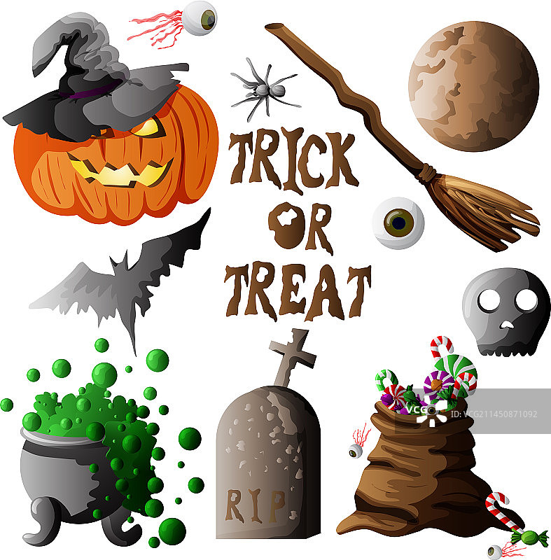 万圣节元素套装图片素材