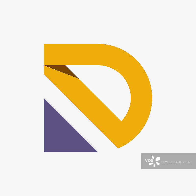 字母D极简logo图片素材