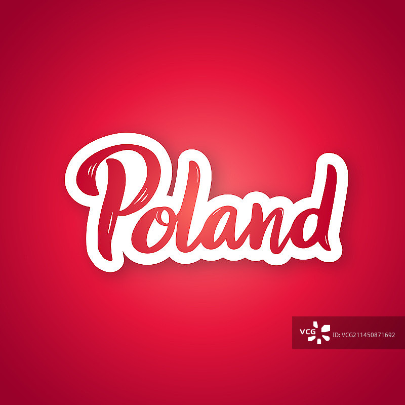手绘波兰文字短语贴纸图片素材