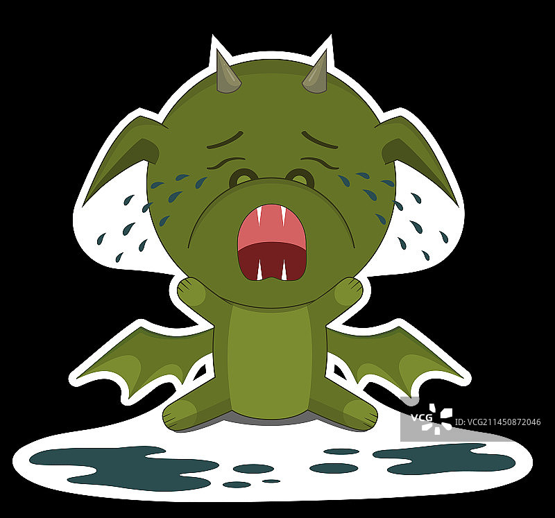 绿色龙贴纸图片素材