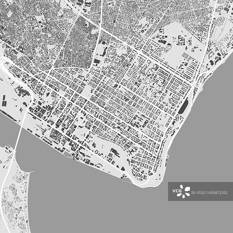 莫桑比克马普托城市地图海报（黑色）图片素材