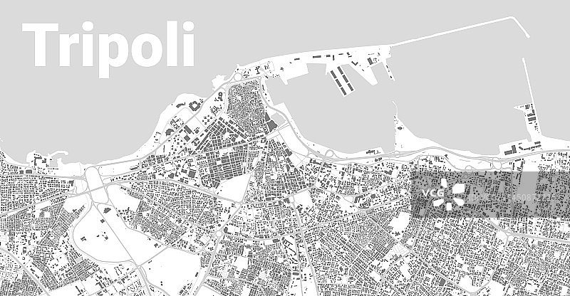的黎波里城市地图图片素材
