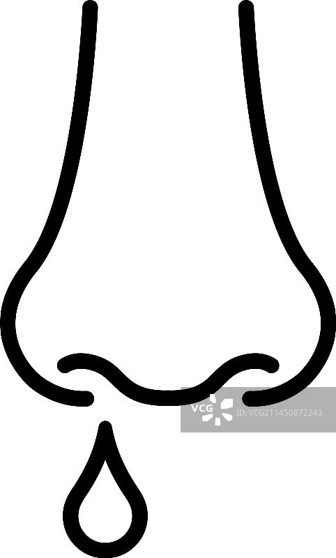 流鼻涕轮廓图标图片素材