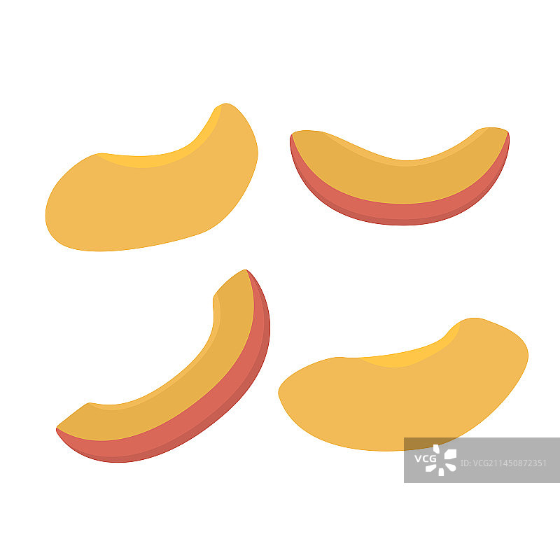 水蜜桃切片水果素材图片素材