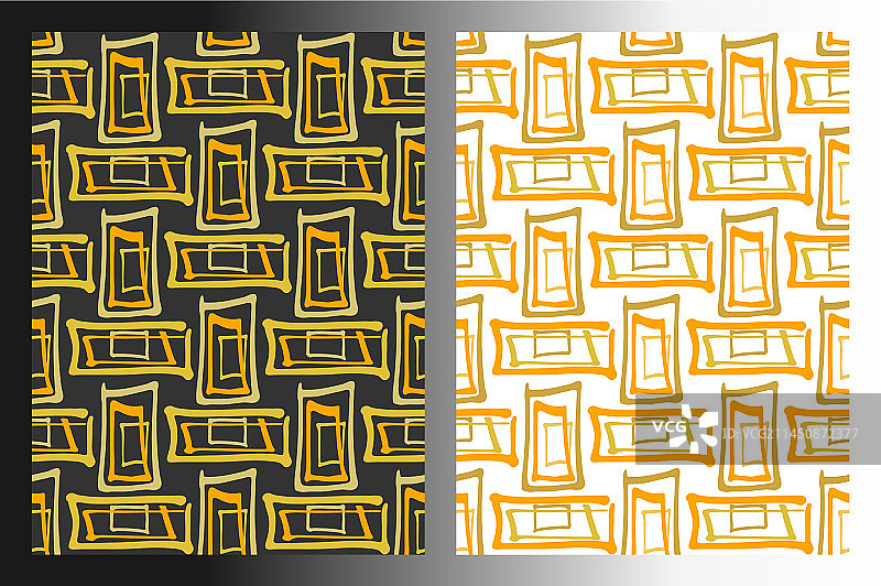 几何矩形无缝图案集图片素材