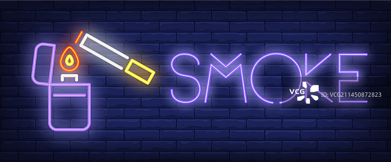 烟雾霓虹灯标志图片素材