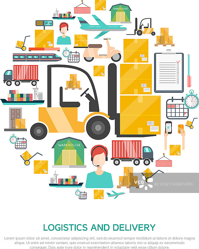 物流和运输概念图片素材