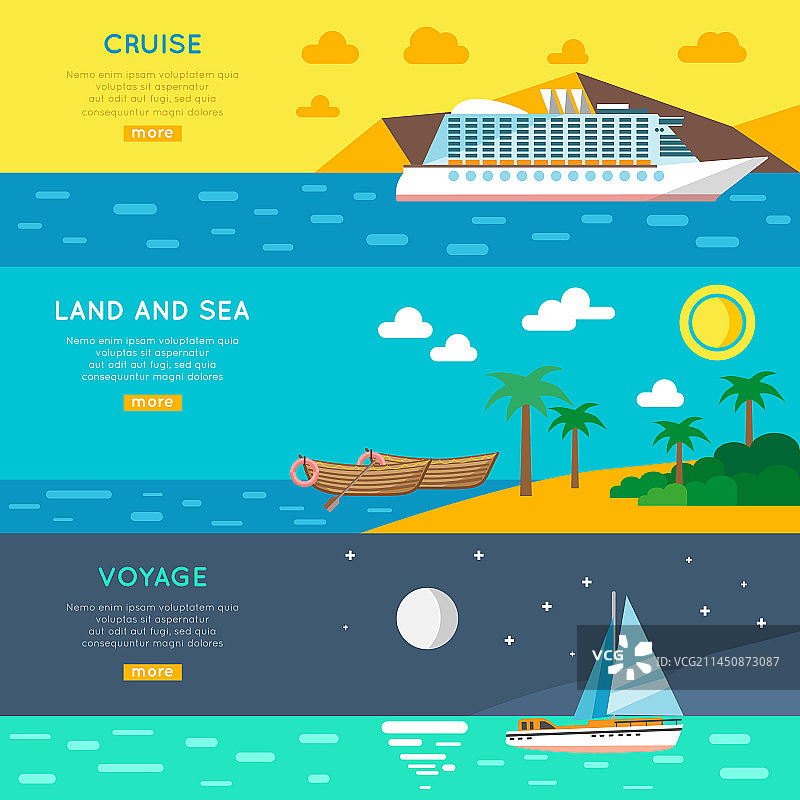 航海旅行横幅图片素材