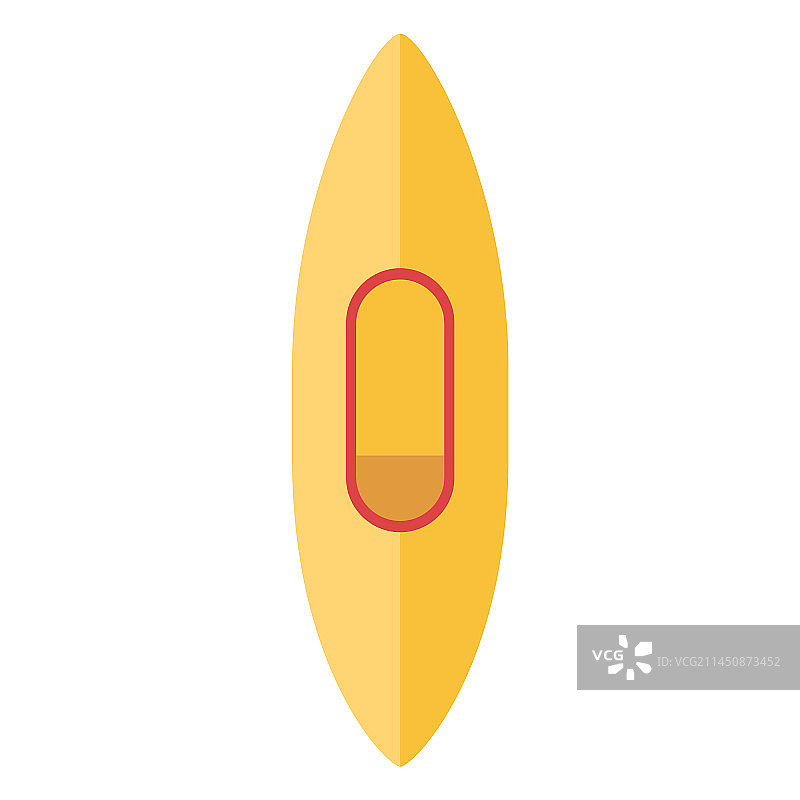 皮划艇设备扁平元素图片素材