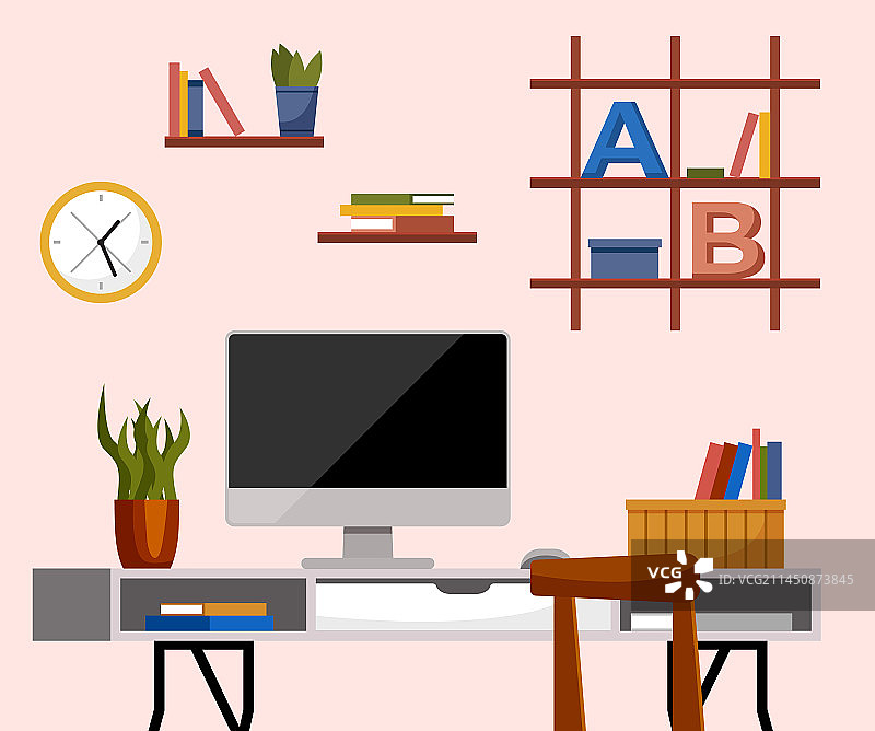 在家办公房间图片素材