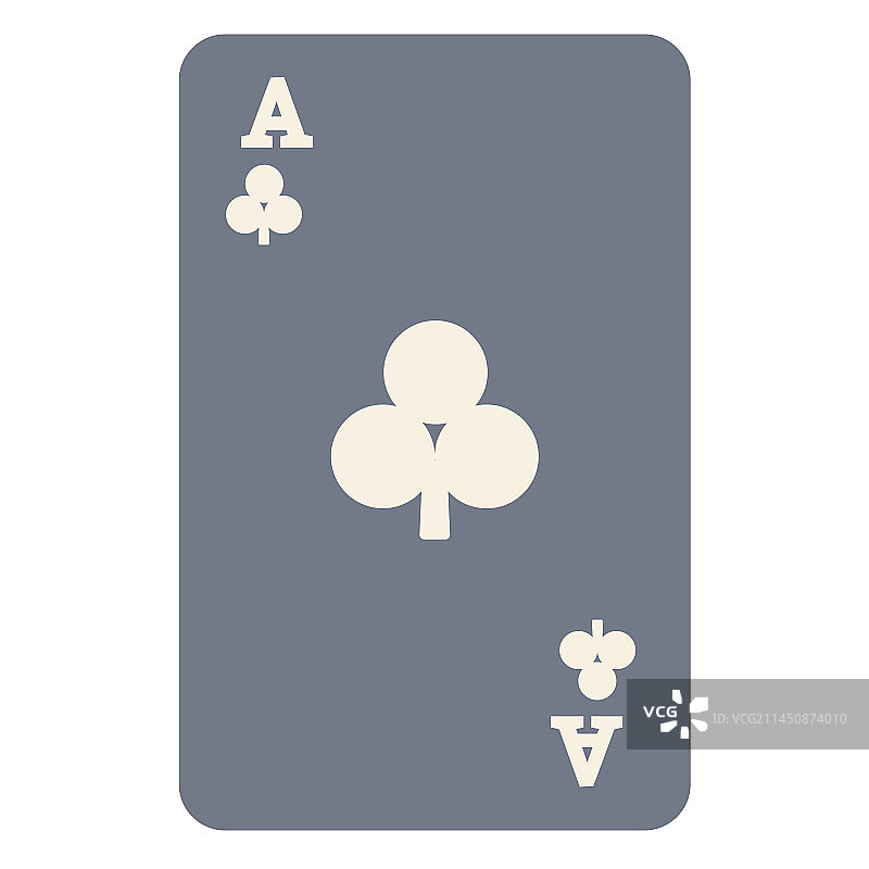 黑桃A剪影卡片图片素材