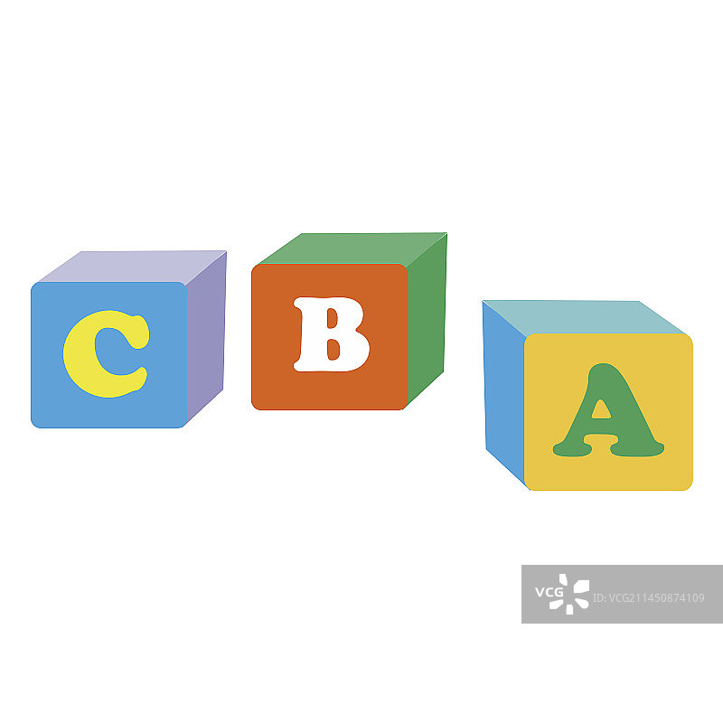 卡通ABC积木图片素材