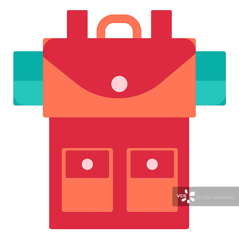 露营背包（扁平风格）图片素材