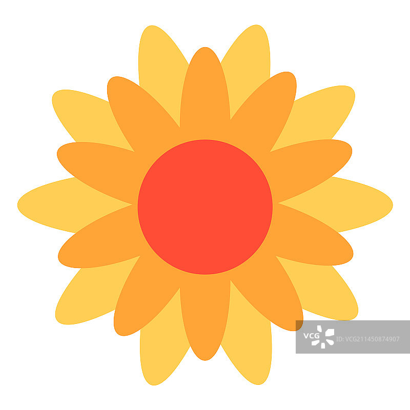 扁平风格的金盏花图片素材