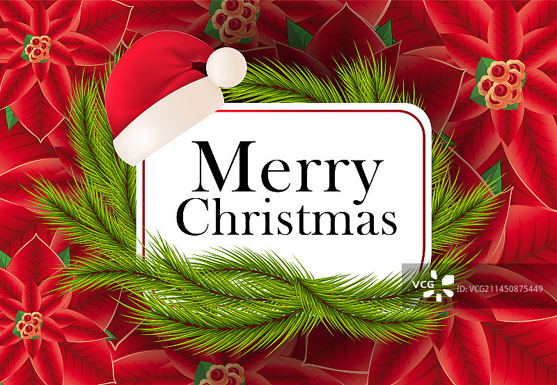 圣诞节贺卡设计：圣诞帽图片素材