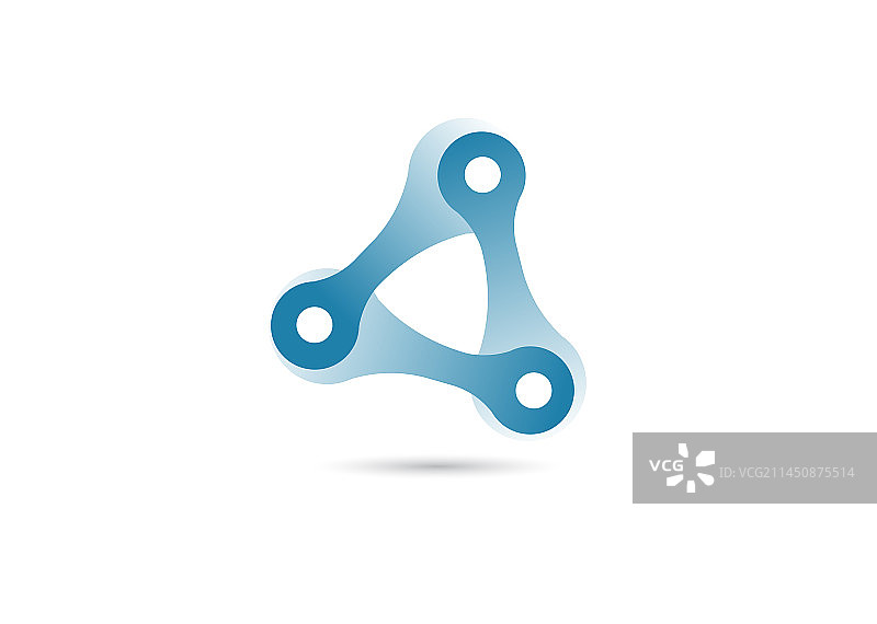 三角形科技蓝色logo图片素材