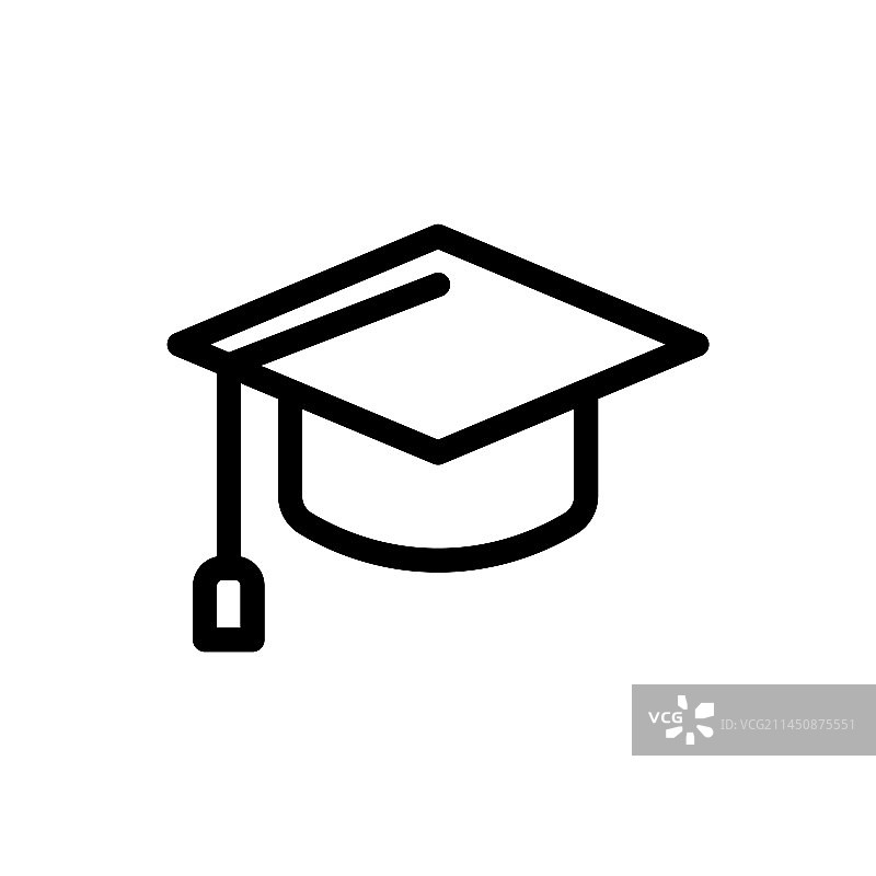 毕业帽图标或标志图片素材