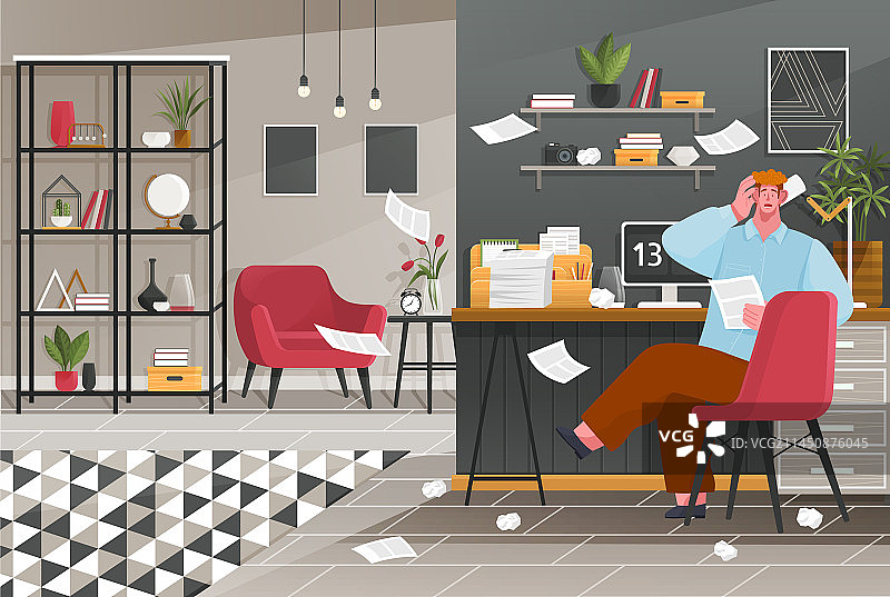 家庭办公室室内设计图片素材