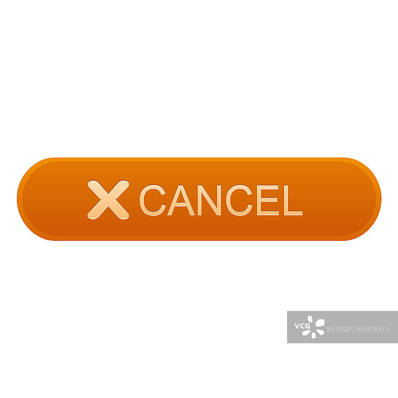取消橙色按钮图片素材