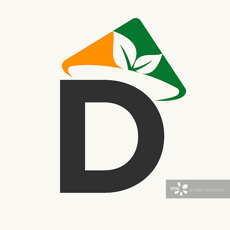 以农民为主题的字母D概念农业标志图片素材